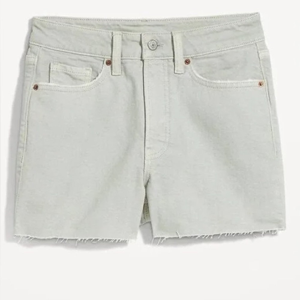Old Navy Gray OG‎ High-Rise Straight Jean Shorts Size 0
